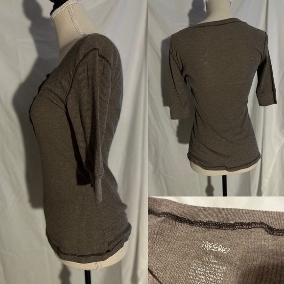 Brown 3/4 Sleeve Top - Picture 3 of 3